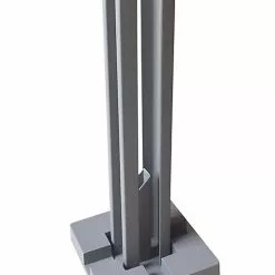 GoodHome Base De Poteau Métal Neva Taupe 15 X 15 X H.40 Cm