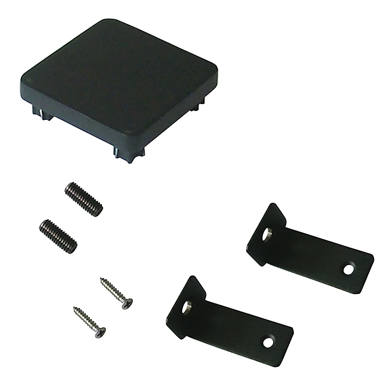 GoodHome Chapeau Carré Métal Et Plastique Neva Anthracite 7,5 X H.3,7 Cm + Fixation Anthracite 1 GoodHome Chapeau Carré Métal Et Plastique Neva Anthracite 7,5 X H.3,7 Cm + Fixation Anthracite