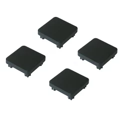 Chapeau GoodHome Neva Anthracite 7,5 X 7,5 Cm (Lot De 4)