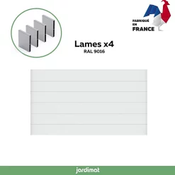 Clôture Jardimat Chalon Blanc 250 Cm, 4 Lames