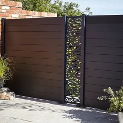 GoodHome Lame De Clôture Composite Neva Anthracite (lot De 3 Lames)