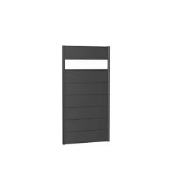 Panneau Acier Droit Biohort 100 X H.180 Cm Gris + Verre Acrylique