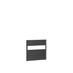 Panneau Acier Droit Biohort 100 X H.90 Cm Gris + Verre Acrylique