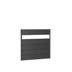 Panneau Acier Droit Biohort 150 X H.135 Cm Gris + Verre Acrylique